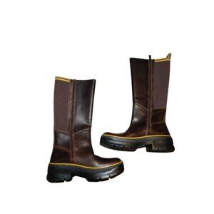 Timberland Size 9 Tall Dark Brown Rebotl Heavy Duty Boots